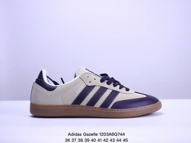 Adidas Gazelle Indoor Trainers 内训系列低帮复古百搭休闲运动德训风板鞋尺码：36-45 Xm1203Q744