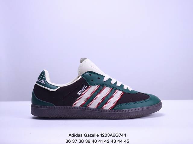 Adidas Gazelle Indoor Trainers 内训系列低帮复古百搭休闲运动德训风板鞋尺码：36-45 Xm1203Q744