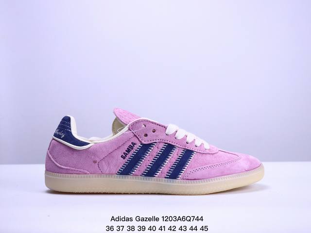 Adidas Gazelle Indoor Trainers 内训系列低帮复古百搭休闲运动德训风板鞋尺码：36-45 Xm1203Q744