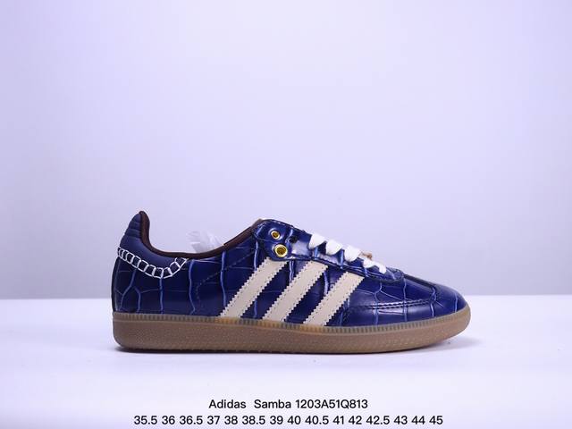 公司级adidas Originals Wales Bonner Samba Og桑巴舞系列绅士德训足球风百搭低帮休闲运动板鞋 货号: 尺码:35.5 36 3