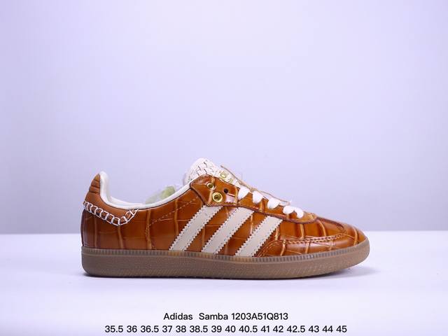 公司级adidas Originals Wales Bonner Samba Og桑巴舞系列绅士德训足球风百搭低帮休闲运动板鞋 货号: 尺码:35.5 36 3