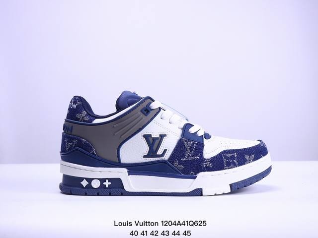 公司级全新lv路易威登louis Vuitton Trainer Sneaker Low休闲运动文化百搭板鞋 尺码:40-45 Xm 4Q625