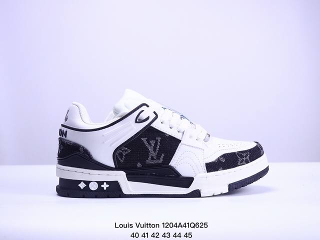 公司级全新lv路易威登louis Vuitton Trainer Sneaker Low休闲运动文化百搭板鞋 尺码:40-45 Xm 4Q625