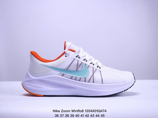 真标耐克 Nike Air Zoom Winflo 8 登月系列缓震大底透气网面休闲慢跑鞋 货号:Cw3419 尺码:36-45 Xm1204Q474