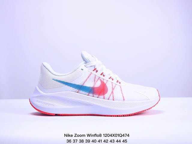 真标耐克 Nike Air Zoom Winflo 8 登月系列缓震大底透气网面休闲慢跑鞋 货号:Cw3419 尺码:36-45 Xm1204Q474