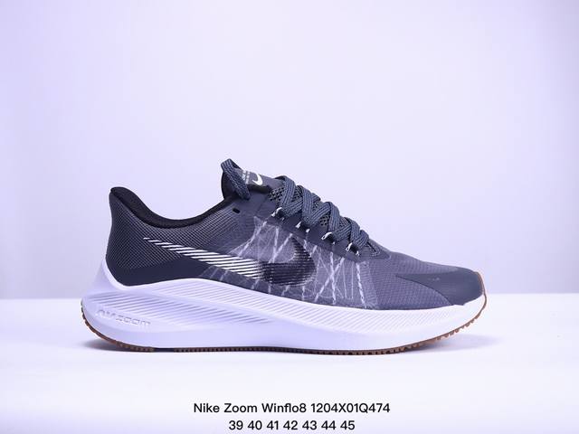 真标耐克 Nike Air Zoom Winflo 8 登月系列缓震大底透气网面休闲慢跑鞋 货号:Cw3419 尺码:36-45 Xm1204Q474