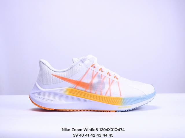 真标耐克 Nike Air Zoom Winflo 8 登月系列缓震大底透气网面休闲慢跑鞋 货号:Cw3419 尺码:36-45 Xm1204Q474