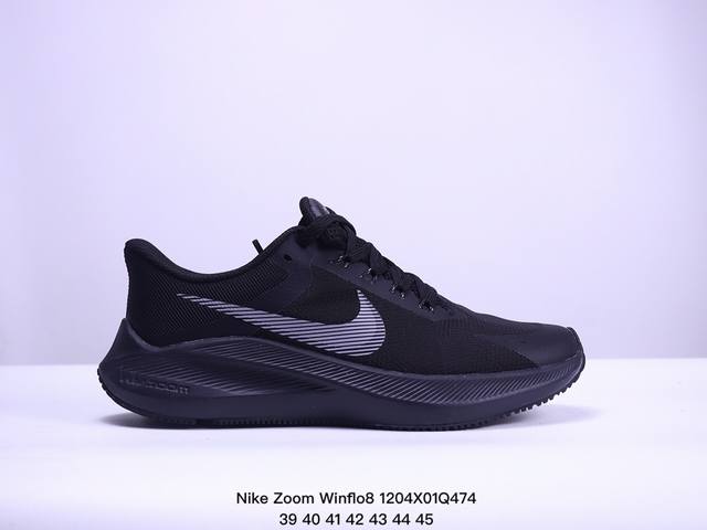 真标耐克 Nike Air Zoom Winflo 8 登月系列缓震大底透气网面休闲慢跑鞋 货号:Cw3419 尺码:36-45 Xm1204Q474