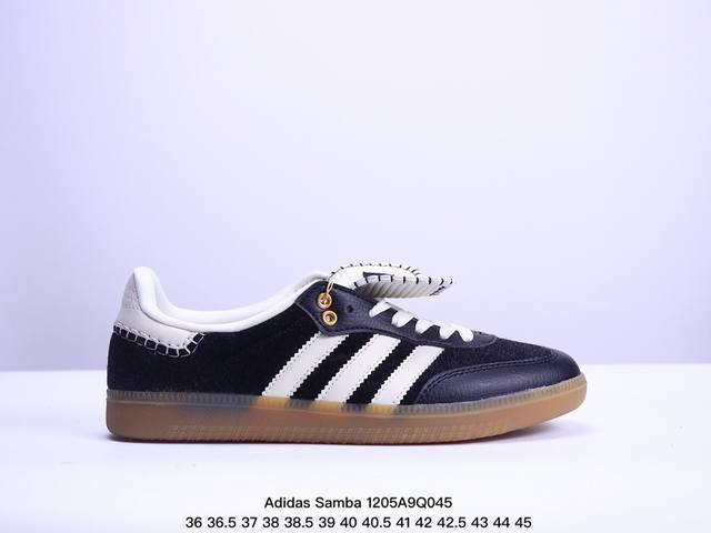 真标adidas Originals Wb Pony Tonal Samba Og 桑巴舞系列绅士德训足球风百搭低帮休闲运动板鞋 货号:Ie05 尺码:36 3