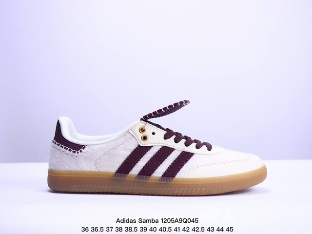 真标adidas Originals Wb Pony Tonal Samba Og 桑巴舞系列绅士德训足球风百搭低帮休闲运动板鞋 货号:Ie05 尺码:36 3