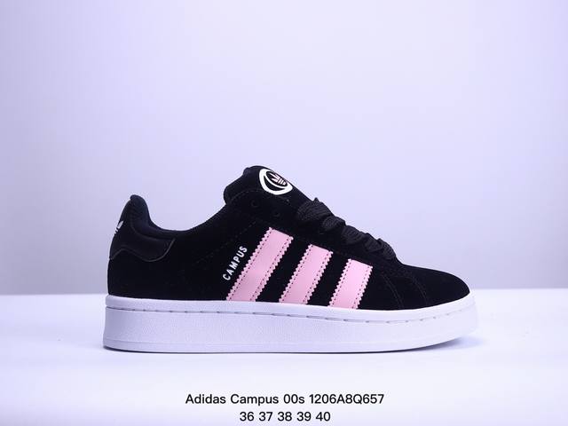 阿迪达斯 Adidas Campus 00S 复古潮流休闲面包鞋 尺码：36 37 38 39 40 41 42 43 44 45 Xm1206Q657