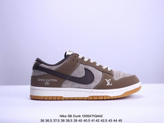 Nike Sb Dunk Low“Lv联名 猪八丝雾棕” 周年高端定制 低帮休闲板鞋 定制鞋盒 大厂纯原品质出货 超高清洁度 皮料切割干净无任何毛边 细节完美