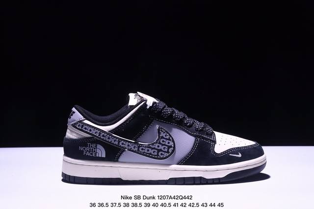 海外爆款限量发售！公司级 Nike Sb Dunk Low“ 北面联名 Edg印花勾” 周年高端定制 低帮休闲板鞋 定制鞋盒 大厂纯原品质出货 超高清洁度 皮料