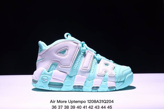 耐克 Nike Air More Uptempo '96 皮蓬全掌气垫男女子运动鞋厚底增高缓震慢跑鞋。续写 20 世纪 80 年代和 90 年代篮球运动飞速发展