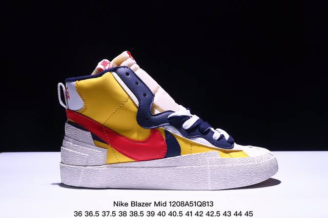 公司级nike Blazer Mi D经典百搭高帮开拓者休闲运动板鞋 真硫化铝楦制作 原厂布料拼接 独家裁片完美鞋型 台湾进口软感荔枝头层皮 原盒真标 正确环保