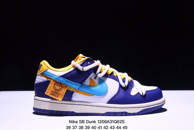 公司级绑绳off-White解构风定制，耐克nike Sb Dunk Low”Milk White Pink Smile“扣篮系列低帮休闲运动滑板板鞋 采用软质