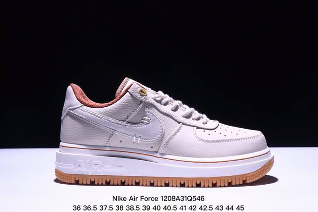 耐克nike Air Force 1 Low Luxe 空军一号改良防滑厚底低帮百搭休闲运动板鞋 Db4109 001 码数：36 36.5 37.5 38 3