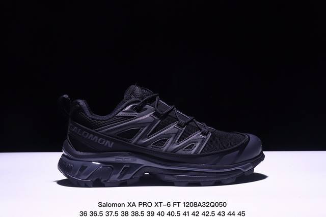 公司级salomon Xa Pro Xt-6 Ft萨洛蒙户外越野跑鞋 鞋面采用sensifit贴合技术 全方位贴合包裹脚型 鞋跟部鞋底牵引设计 提供强大的抓地性