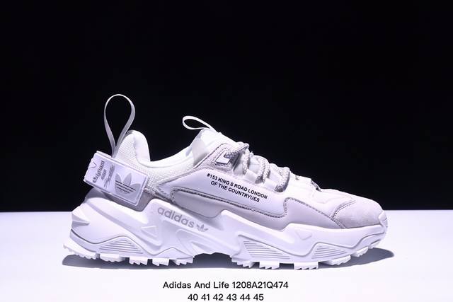 Adidas Originals And Life 潮牌复古休闲鞋男2024夏季新款网红运动鞋男士ins厚底增高老爹鞋 尺码：如图所示 Xm 8Q474