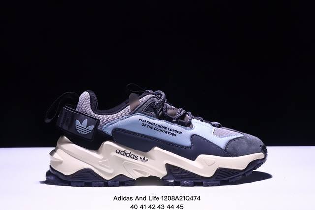 Adidas Originals And Life 潮牌复古休闲鞋男2024夏季新款网红运动鞋男士ins厚底增高老爹鞋 尺码：如图所示 Xm 8Q474