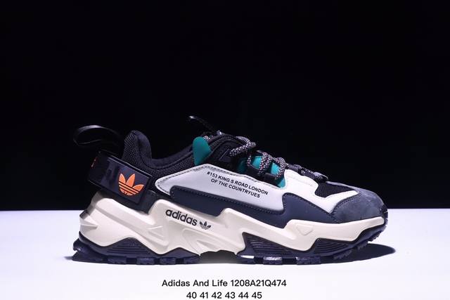 Adidas Originals And Life 潮牌复古休闲鞋男2024夏季新款网红运动鞋男士ins厚底增高老爹鞋 尺码：如图所示 Xm 8Q474