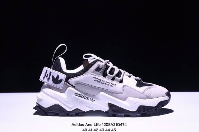 Adidas Originals And Life 潮牌复古休闲鞋男2024夏季新款网红运动鞋男士ins厚底增高老爹鞋 尺码：如图所示 Xm 8Q474