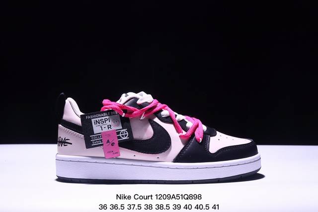 公司级nike Court Borough Low 2 Gs Xs版 原数据独家私模大底。低帮百搭透气休闲运动板鞋，经典耐用的设计，兼顾舒适脚感和出众风范，演绎