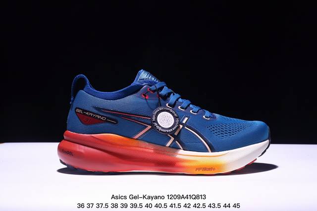 公司级瑟亚士asics Gel-Kayano 31亚卡诺31低代帮专业有氧轻超量休闲动运全能慢鞋跑。标原半码制#全新原装数据开人发体工学体一式轻贾质卡双编层鞋织