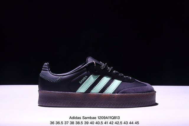 公司级阿迪达斯三叶草adidas Originals Sambae Valentine 桑巴舞系列绅士德训足球风百搭低帮休闲运动板鞋 货号:Ie9 尺码:36