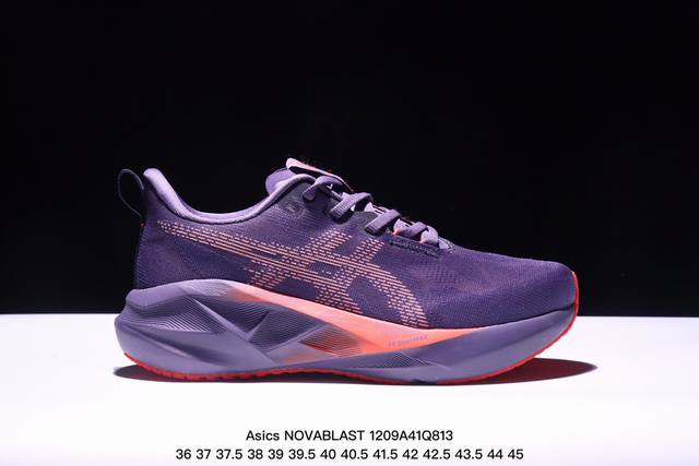 公司级asics Novablast 5 Le轻量跑鞋 低帮轻量透气缓震休闲运动跑步鞋 Novablast 5 鞋款秉承 Asics 设计理念 尊重日本的“改善