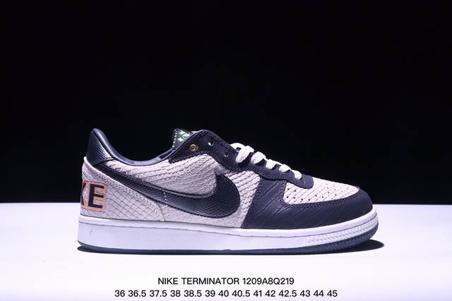 耐克 Nike Terminator Low 耐克终结者系列低帮滑板鞋 黄蓝密歇根 舒适 百搭 防滑耐磨复古运动鞋。忠于原版，延续经典。采用耐穿舒适的利落皮革，