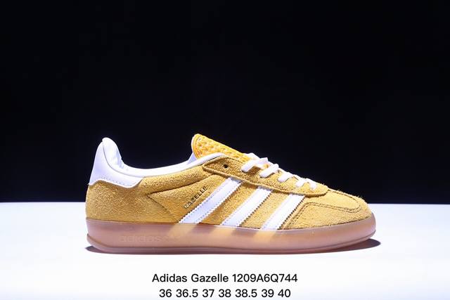 Adidas Gazelle Indoor Trainers 内训系列低帮复古百搭休闲运动德训风板鞋尺码：36-40 Xm1209Q744