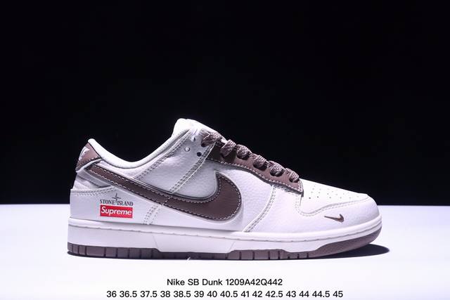 海外爆款限量发售！公司级 Nike Sb Dunk Low“ 斯图西联名 花岗岩灰” 周年高端定制 低帮休闲板鞋 定制鞋盒 大厂纯原品质出货 超高清洁度 皮料切