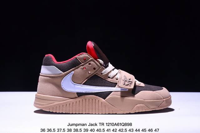 公司级travis Scott X Jordan Cut The Check Jumpman Jack Tr联名倒钩休闲板鞋 原楦原纸板开发 原盒原配 超高清洁