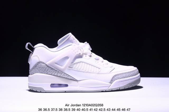 Air Jordan 3.5 Spizike Low 低帮 白灰色 Aj3.5 乔丹3.5代 Aj3.5 乔3.5 低邦 白灰斯派克李 乔丹篮球鞋系列 鞋身整体