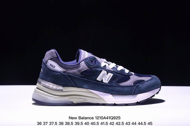 New Balance新百伦nb Made In Usa M992系列美产血统经典复古休闲运动百搭老爹跑步鞋 货号：M992Eb 码数：36 37 37.5 3