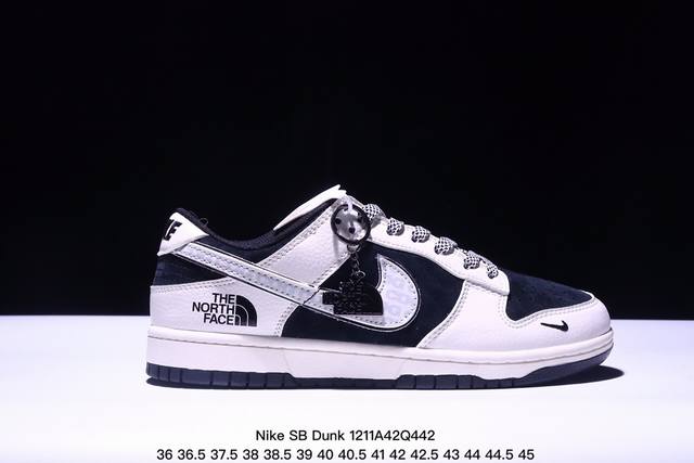 海外爆款限量发售！公司级 Nike Sb Dunk Low“ 北面联名 米黑cdg” 周年高端定制 低帮休闲板鞋 定制鞋盒 大厂纯原品质出货 超高清洁度 皮料切