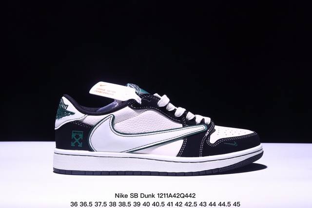 海外爆款限量发售！公司级 Nike Sb Dunk Low“ 北面联名 米黑cdg” 周年高端定制 低帮休闲板鞋 定制鞋盒 大厂纯原品质出货 超高清洁度 皮料切