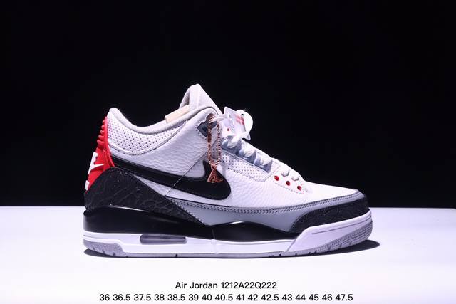 Jordan Air Jordan 3 Retro Nrg Jth Tinker Hatfeld气垫舒适 中帮 复古篮球鞋男款白水泥 Xm1212Q222