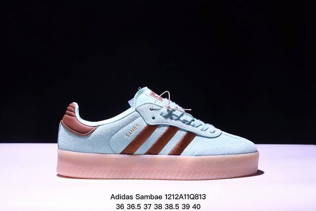 公司级阿迪达斯三叶草adidas Originals Sambae Valentine 桑巴舞系列绅士德训足球风百搭低帮休闲运动板鞋 货号:Ie9 尺码:36