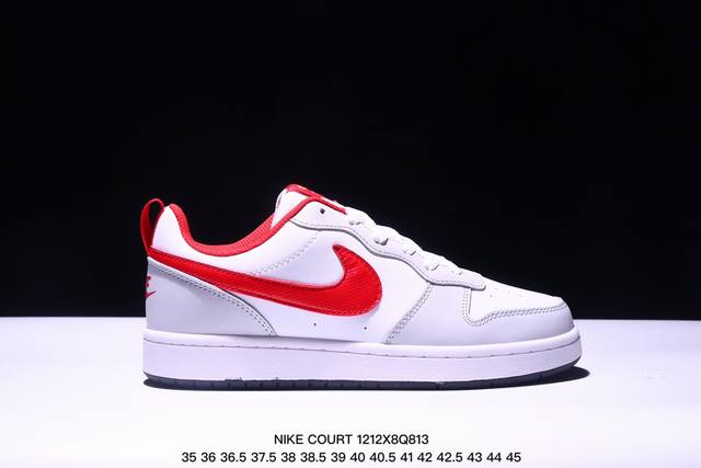 真标耐克 Nike Court Borough Low 低帮百搭透气休闲运动板鞋 经典耐用的设计 兼顾舒适脚感和出众风范 演绎匠心之作 结构性的支撑贴合感结合复