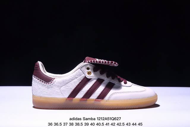 阿迪达斯wales Bonner X Adidas Originals Samba Pony Tonal 德训防滑耐磨 低帮 板鞋 Xm1212Q627