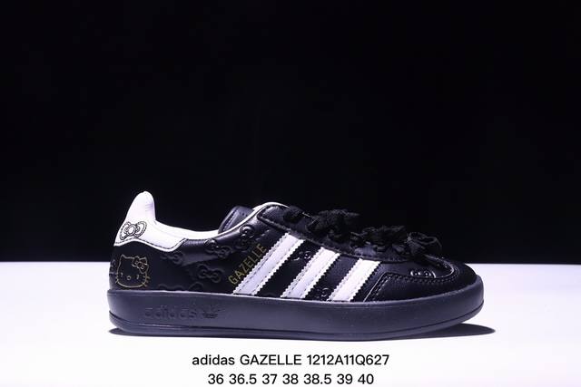 阿迪达斯hello Kitty 凯蒂猫 X Adidas Originals Gazelle Indoor “White Red Core Black”舒适百搭