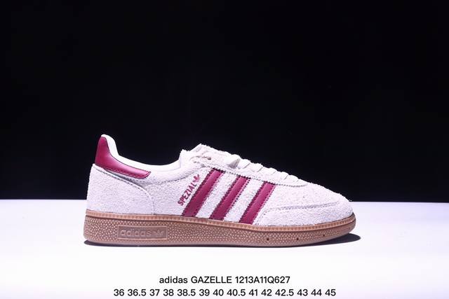 Adidas Originals Gazelle Indoor “White Red Core Black”舒适百搭 防滑耐磨 低帮 板鞋 Xm1213Q627