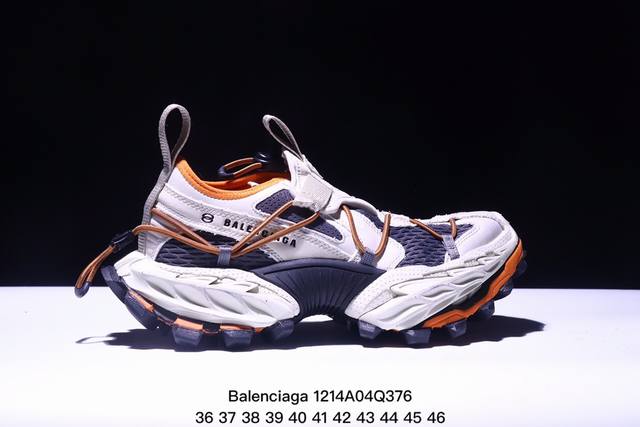 公司级balenciaga巴黎世家炸街老爹鞋男潮小众机能户外徒步登山鞋熔岩黑红情侣运动鞋 货号:804921 Whike 1000 尺码:35-46 Xm121