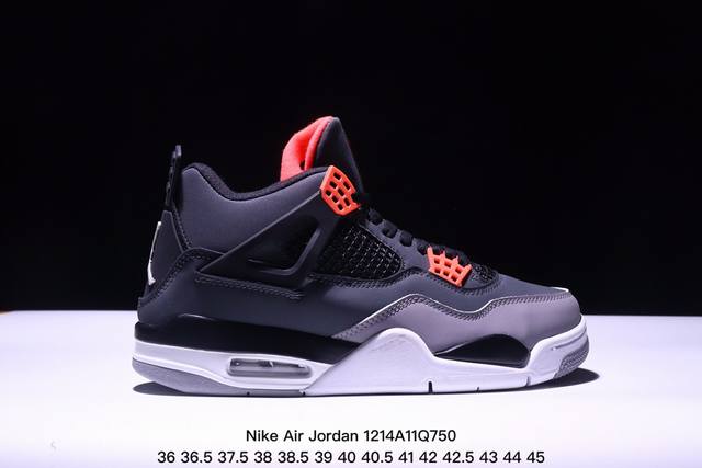 原盒特价耐克 Nike Air Jordan 4 Retro Og迈克尔 乔丹aj4代乔4 中帮复古休闲运动文化篮球鞋。秉承轻量化的速度型篮球鞋设计思想完成设计