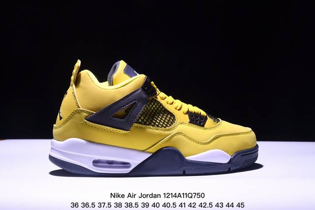 原盒特价耐克 Nike Air Jordan 4 Retro Og迈克尔 乔丹aj4代乔4 中帮复古休闲运动文化篮球鞋。秉承轻量化的速度型篮球鞋设计思想完成设计