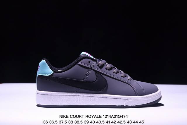 公司级耐克nike Court Royale 运动鞋低帮小白鞋轻便休闲鞋板鞋 货号:833585 010 Size:36 36.5 37.5 38 38.5 3