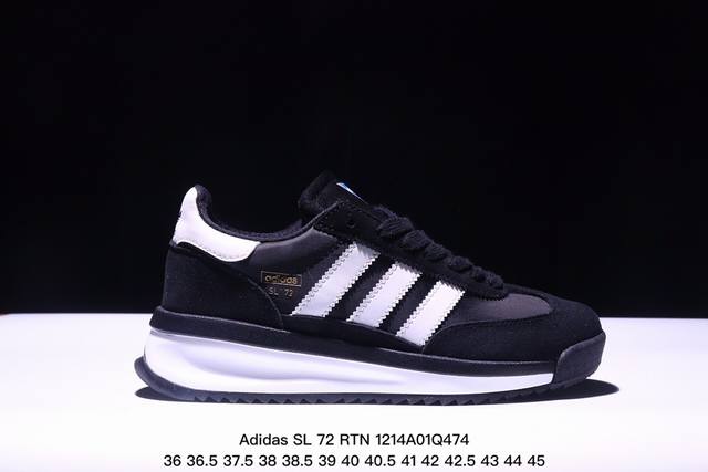 真标阿迪达斯adidas Sl 72 Rtn三叶草复古休闲跑步鞋休闲运动鞋 货号:Id1031 尺码:36 36.5 37 38 38.5 39 40 40.5