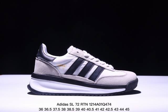 真标阿迪达斯adidas Sl 72 Rtn三叶草复古休闲跑步鞋休闲运动鞋 货号:Id1031 尺码:36 36.5 37 38 38.5 39 40 40.5